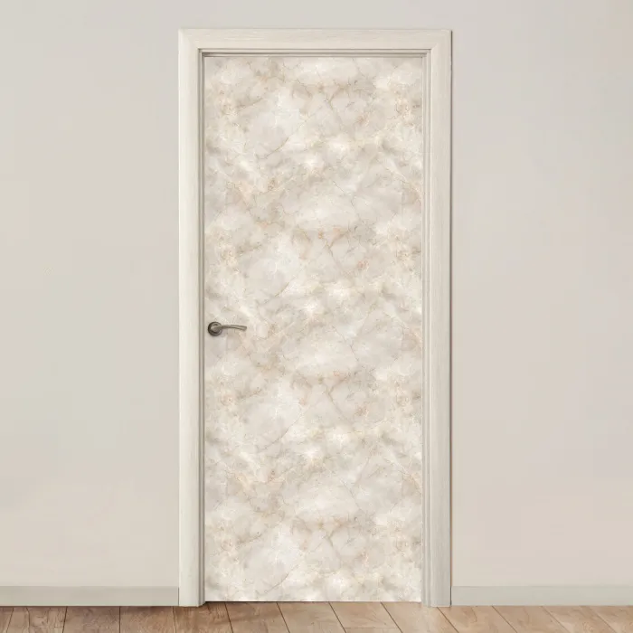 Lichtbeige - Goudbruine Nerven - Marmer deurposter klein 289 -3d_beige
