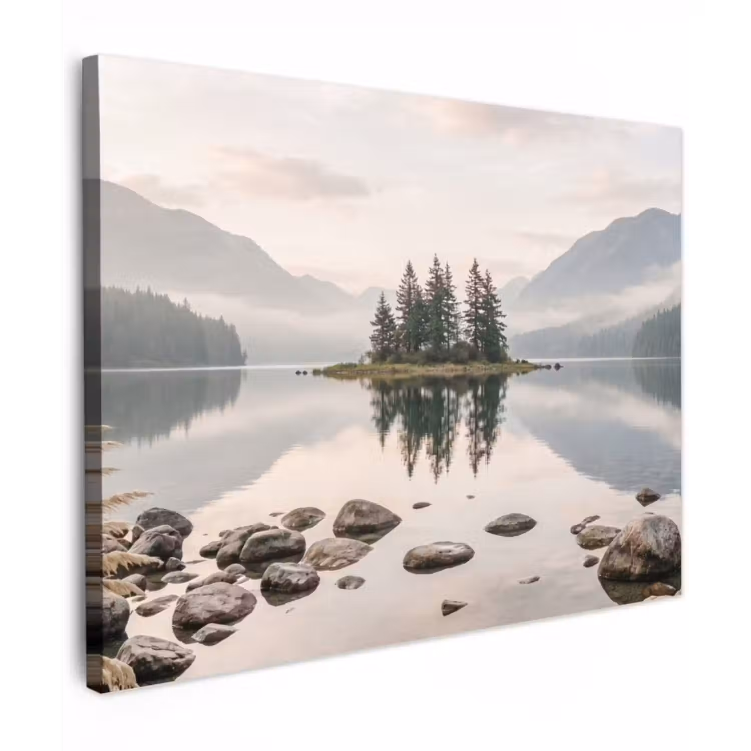 Canvas Print - Lake - Mountain - Landscape - Modern - Green