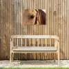 Paard - Oog - Bruin Tuinposter op houten frame 2 cm dik klein -sfeer4