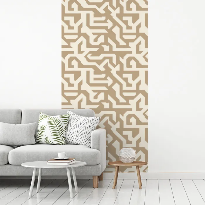 Modern - Abstract - Beige fotobehang vinyl groot 64 -woonkamer