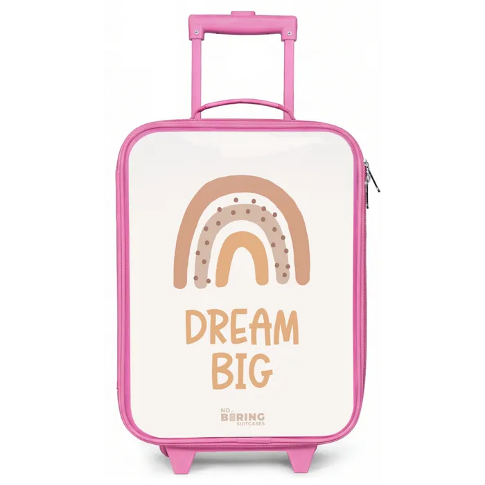 Regenboog met de quote 'Dream Big' Kinderkoffer - Roze klein -zz3dotto