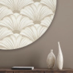 Klassiek - Art - Beige Akoestische PET Vilt - Rond klein 838 -sfeer5_closeup