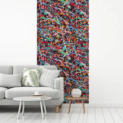 Spat - Abstract - Waterverf - Multi fotobehang vinyl groot 64 -woonkamer