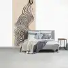 Lijnen - Abstract - Golvend - Zwart fotobehang vinyl groot -slaapkamer