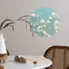Stengels - Bloemen - Lucht - Wit Wandcirkel behangsticker klein -sfeer3