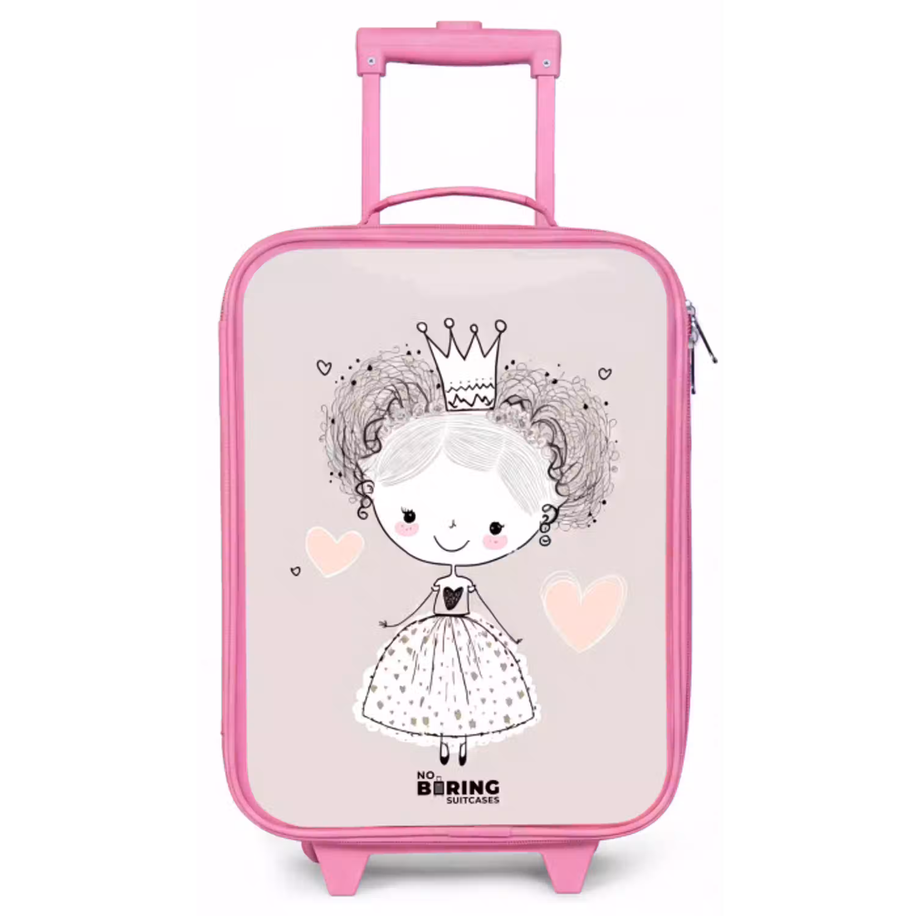 Prinses met krulletjes Kinderkoffer - Roze klein -zz3dotto