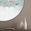 Wereldkaart - Kind - Vliegtuig Akoestische PET Vilt - Rond klein -sfeer5_closeup