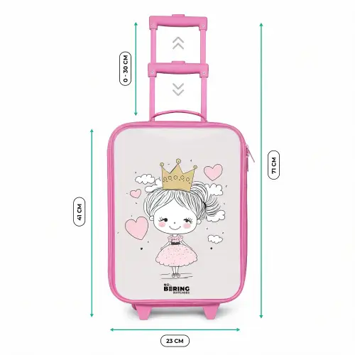 Kleine prinses met hartjes Kinderkoffer - Roze klein -productfoto_formaten