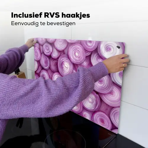 Paars - Uien - Close up Inductie beschemer met haakjes klein -ky-ophangen-nl