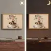 More espresso - Koffie - Eend Light Box met batterij (Wandlamp) middel -sfeer3