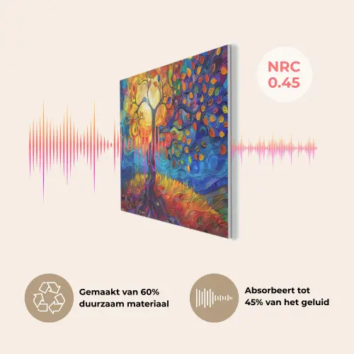 Boom - Zon - Verflook - Kleuren - Abstract PET vilt klein -USP_NL