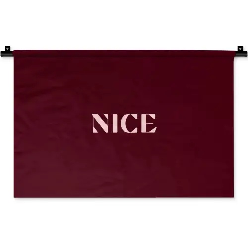 Nice - Bordeaux - Roze Wandkleed katoen klein -zz3d