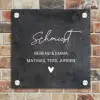 Donker steen - Sierlijk Naambord Vierkant klein -sfeer2