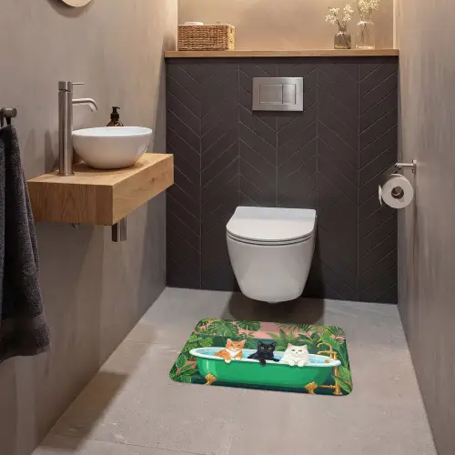 Badkamer - Kattenparade - Kleurrijk WCmat klein -sfeer2