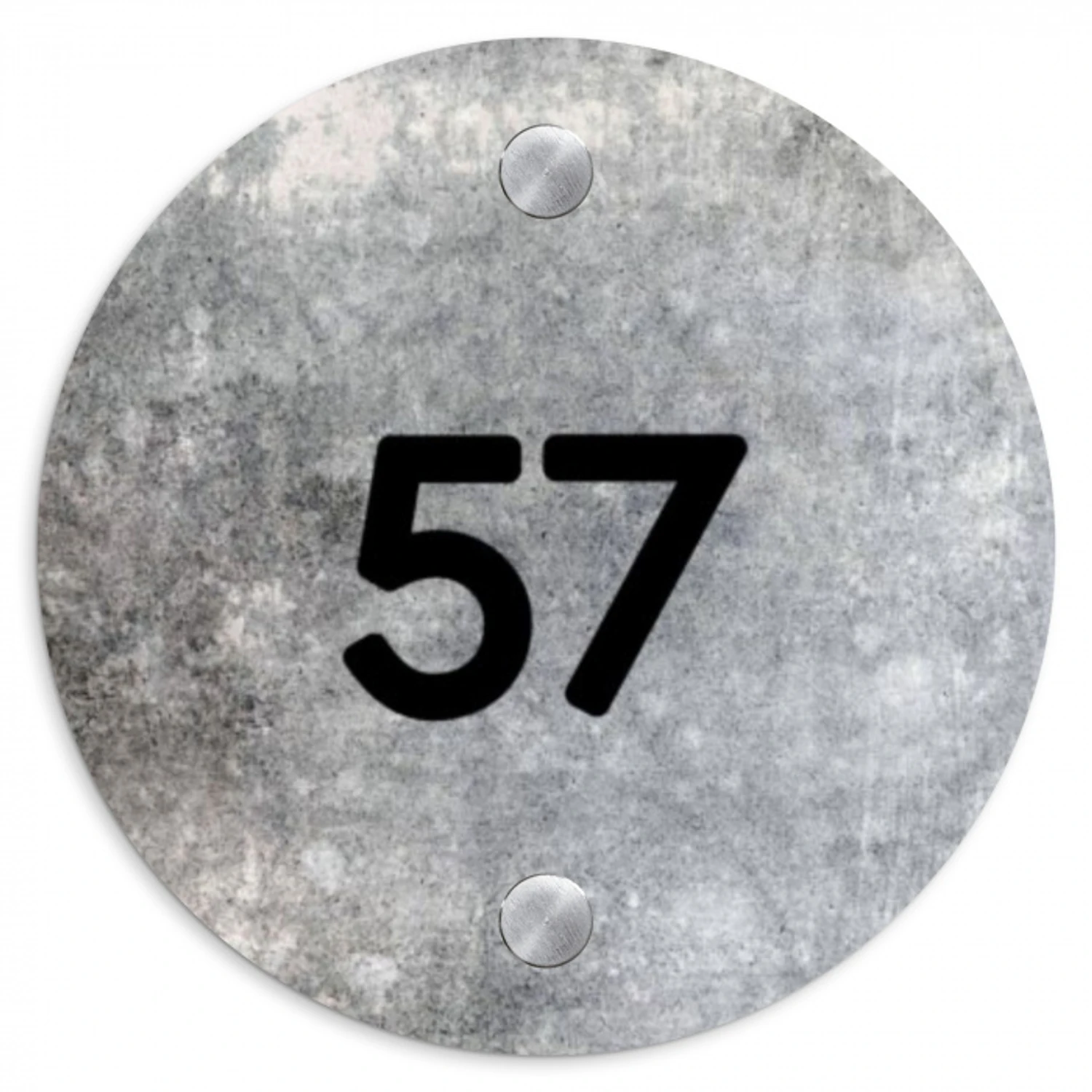 Beton - Traditioneel Naambord Rond klein -3d