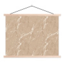 Beige - Marmer - Organisch - Wit textielposter latten blank klein 122 -3d