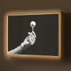 Golfbal - Zwart - Wit Light Box met batterij (Wandlamp) middel -z3d_website