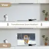 Tijger - Landschap - Sneeuw - Winter - Dieren keuken achterwand spatscherm klein -voor_na_NL