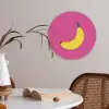 Banaan - Geel - Fruit Akoestische PET Vilt - Rond klein -sfeer3