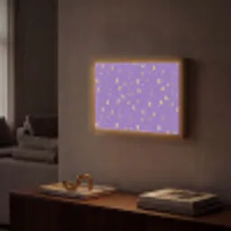Manen - Sterren - Paars Light Box met batterij (Wandlamp) middel 907 -sfeer1