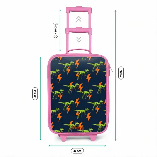 Bliksemsnelle raptors Kinderkoffer - Roze klein -productfoto_formaten