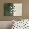 Japandi - Vogel - Groen canvas 2cm klein -sfeer3