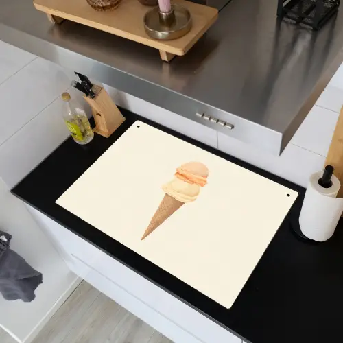 Minimalistisch - Schepijs - Hoorntje - Beige Inductie beschemer met haakjes klein -sfeer1