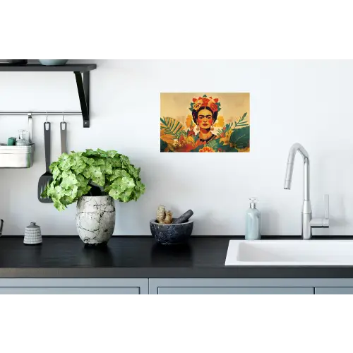 Vrouwelijk - Bloemen - Sieraden Muursticker klein -keuken