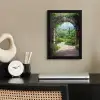 Doorkijk - Landschap - Bloemen - Pad - Uitzicht fotolijst zwart zonder passe partout klein -sfeer1