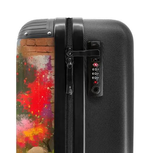Japanse tuin in graffiti stijl NBS - Handbagage koffer - Unisex middel -slot