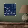 Fuck what they think - Blauw - Cursief plexiglas 5mm klein -sfeer3