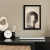 Boog -  Strepen - Minimalistisch - Zwart fotolijst zwart zonder passe partout klein -sfeer1