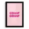 Bisou - Roze - Schaduw fotolijst zwart zonder passe partout klein -3d