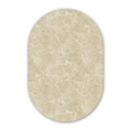Lichtbeige - Marmer - Diffusie adering Wandcirkel Ovaal Aluminium middel 839 -3d