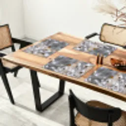 Roodborstje - Gedroogde bloem - Sneeuw - Winter - Vertederend Placemat vinyl groot -zzsfeer4_Kitchenyeah-website