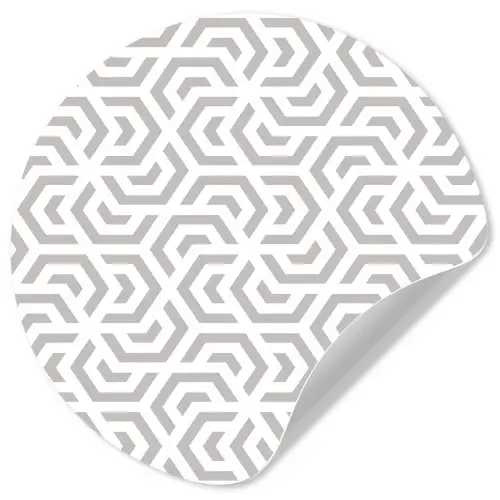 Grafisch - Patroon - Modern - Hexagon Wandcirkel behangsticker klein 186 -3d