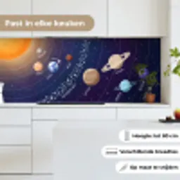 Planetenstelsel - Ruimte - Illustratie keuken achterwand 2 middel -sfeer4_NL
