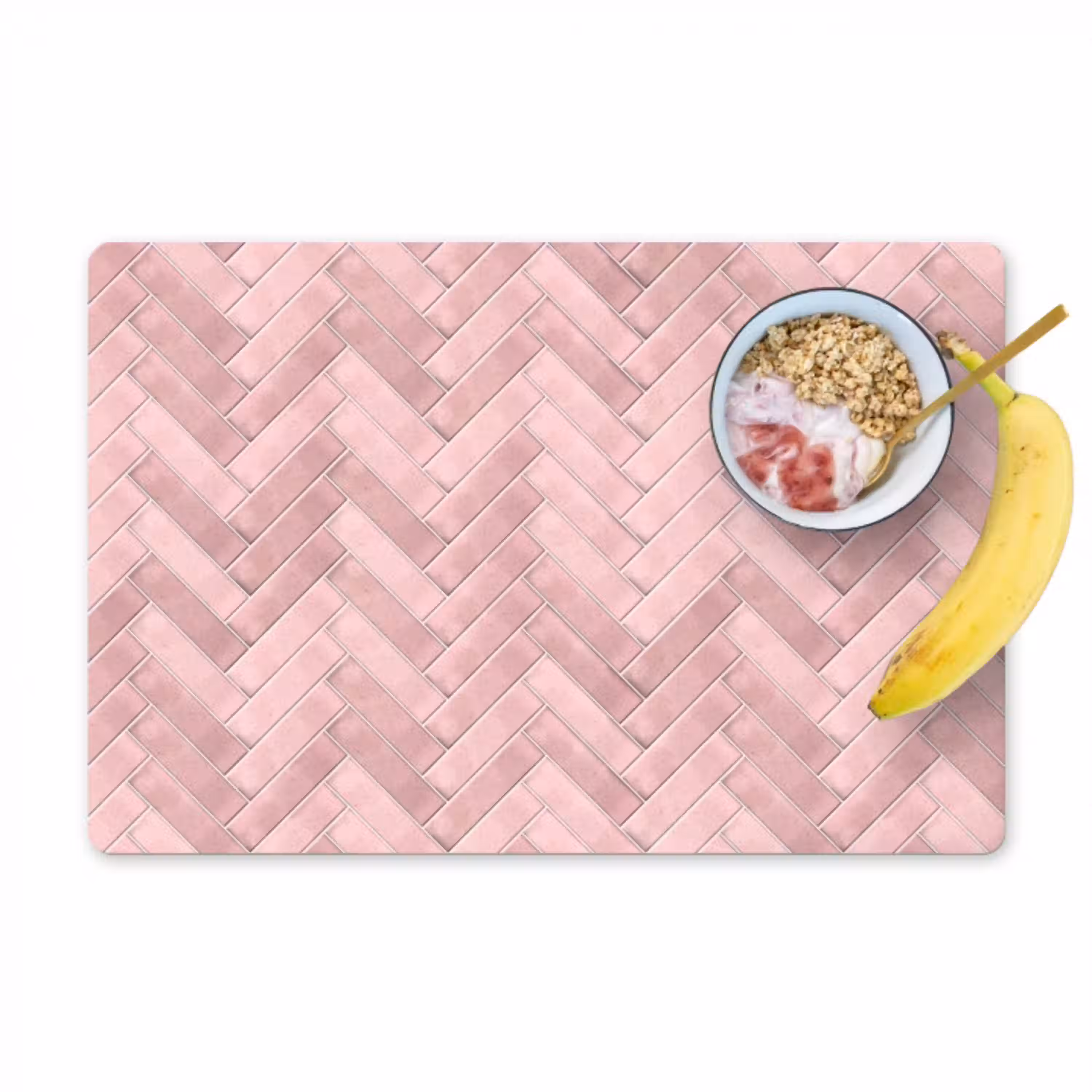 Visgraat - Wandtegel - Lichtroze Placemat vinyl groot 368 -zzzproduct_Kitchenyeah-website