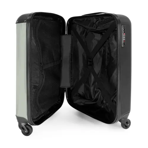 Licht grijse tint NBS - Handbagage koffer - Kinderen Unisex middel -binnenkant