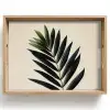 Palmblad - Donkere bladen - Subtiel Dienblad Rechthoek middel -z3d_shopping