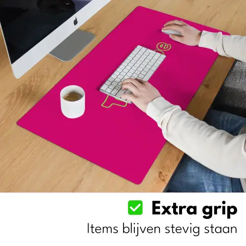 Toedeloe - Groen - Roze Muismat XXL klein -sfeer3