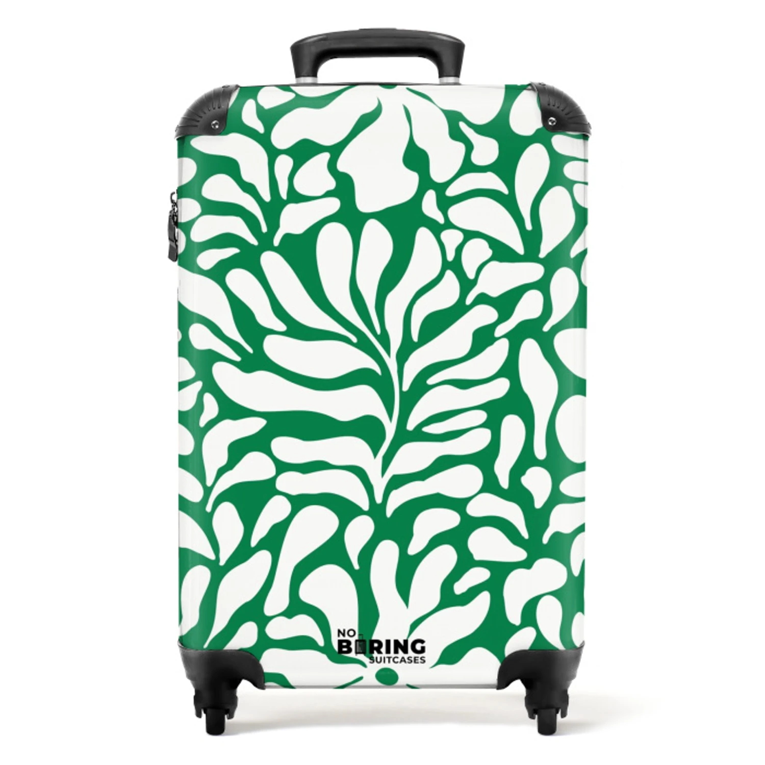 Abstract - Green/White Floral Pattern A Suitcase for every journey!