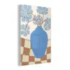 Bloemen - Pot - Blauw - Abstracte kunst plexiglas 5mm klein -z3d