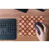 Geometrisch - Bloemen - Kleurrijk muismat rubber klein 262 -toetsenbord