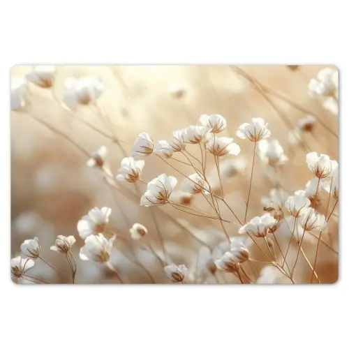 Wilde - Bloemen - Wit Placemat vinyl groot -zzsfeer1_Kitchenyeah-website