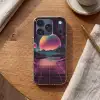Landschap - Planeten - Horizon - Paars Telefoonhoesje iPhone 17 Pro klein -sfeer1