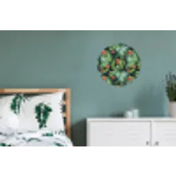 Monstera - Jungle - Bladeren Wandcirkel aluminium klein -slaapkamer