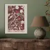 Vogel - Bordeaux - Bloemen - Bessen PET vilt klein -sfeer2