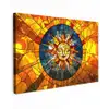 Mozaïek - Zon - Geel - Cirkel canvas 2cm klein -z3d