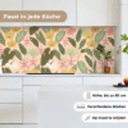 Patroon - Bloemen - Kleurrijk keuken achterwand 2 middel -sfeer4_DE